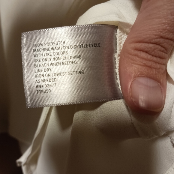 Worthington women's petite white blouse medium A-53 - Picture 4 of 5